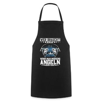 Angelhaken Fischen Angel Angler Fliegenfischen - Kochschürze - Schwarz - Vorne - AI Model Male 185 dark (185cm)