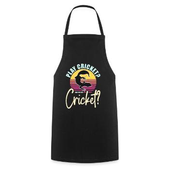 Leopard Gecko Play Cricket Why Not Eat Reptiles - Cooking Apron - black - Front - AI Model Male 185 dark (185cm)