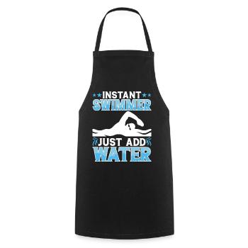 Flotteur de natation - Tablier de cuisine - noir - Devant - AI Model Male 185 dark (185cm)
