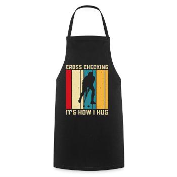 Hockey - Cooking Apron - black - Front - AI Model Male 185 dark (185cm)