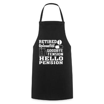 Optometrist Retired Optometrist Goodbye Tension - Cooking Apron - black - Front - AI Model Male 185 dark (185cm)