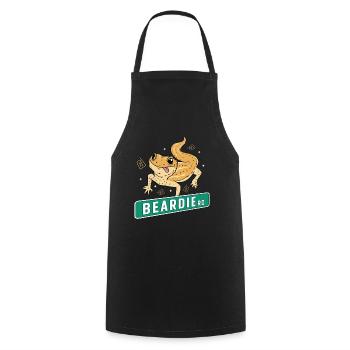 Bearded Dragon Beardie Reptile Owner Lizard Lover - Cooking Apron - black - Front - AI Model Male 185 dark (185cm)