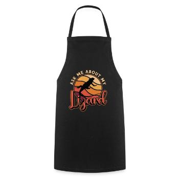 Dragon barbu Posez-moi des questions sur mes reptiles lézards - Tablier de cuisine - noir - Devant - AI Model Male 185 dark (185cm)