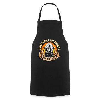 Chief Firefighter Some People Are Born Firefighter - Cooking Apron - black - Front - AI Model Male 185 dark (185cm)