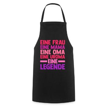 Mutter Mama Oma Uroma - Kochschürze - Schwarz - Vorne - AI Model Male 185 dark (185cm)