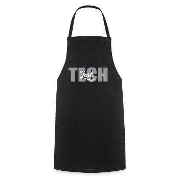 Lettrage de technicien de cils - Tablier de cuisine - noir - Devant - AI Model Male 185 dark (185cm)