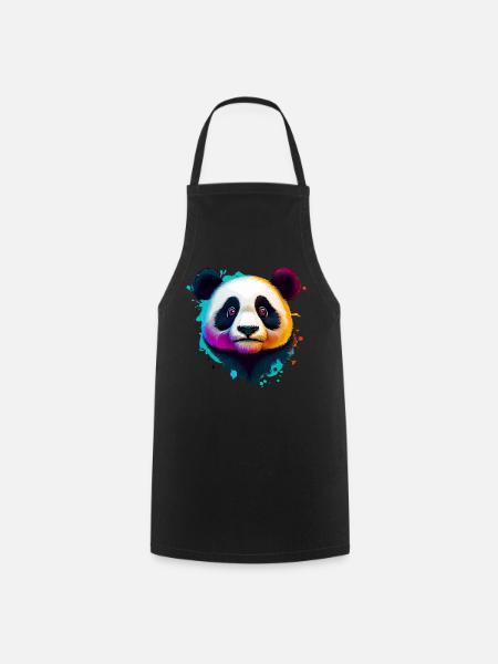 Panda - Kochschürze - Schwarz