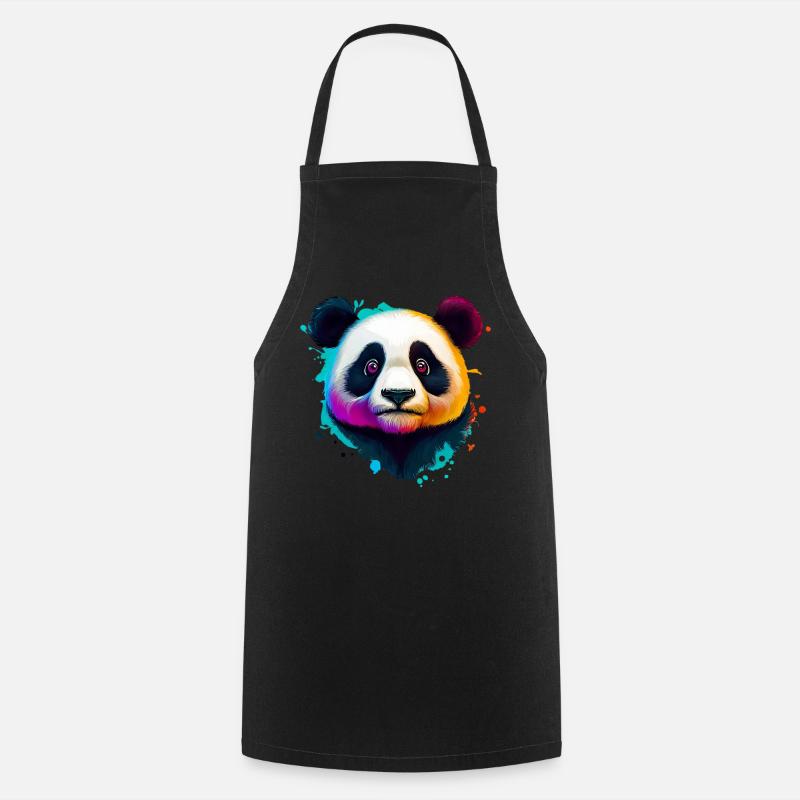 Panda - Kochschürze - Schwarz