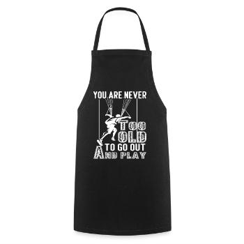 Paragliding Go Out And Play Paragliding - Cooking Apron - black - Front - AI Model Male 185 dark (185cm)