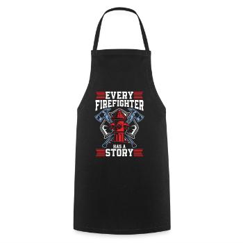 Chief Firefighter Every Firefighter Has A Fireman - Cooking Apron - black - Front - AI Model Male 185 dark (185cm)