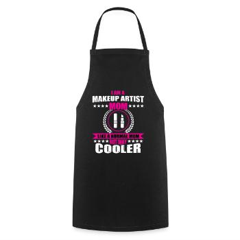 Funny makeup artist mom makeup women - Cooking Apron - black - Front - AI Model Male 185 dark (185cm)