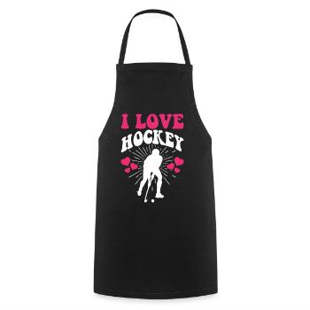 Hockey - Kochschürze - Schwarz - Vorne - AI Model Male 185 dark (185cm)