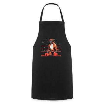 Boxer Dog Breeds Boxer Dogs Accessories Dog Owners - Cooking Apron - black - Front - AI Model Male 185 dark (185cm)