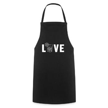 Love Mixologist Barman Barmaid - Tablier de cuisine - noir - Devant - AI Model Male 185 dark (185cm)