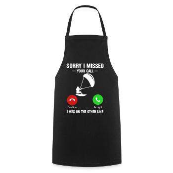Kitesurf Kitesurfer Kiteboard Kitesurfing - Cooking Apron - black - Front - AI Model Male 185 dark (185cm)