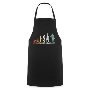 Évolution du joueur de banjo - Tablier de cuisine - noir - Devant - AI Model Male 185 dark (185cm)