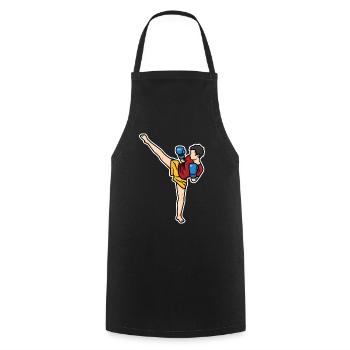 Kidboxing pour enfants - Tablier de cuisine - noir - Devant - AI Model Male 185 dark (185cm)