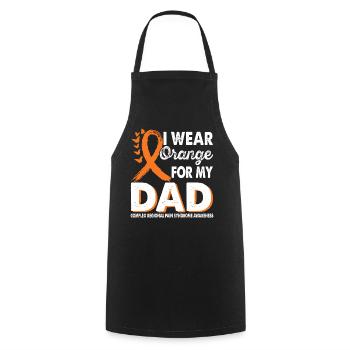 Wear Orange for Dad Support for the - Cooking Apron - black - Front - AI Model Male 185 dark (185cm)