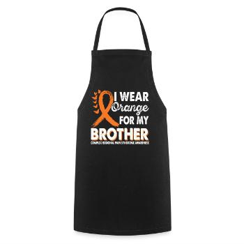 Wear orange for the Brother Crps Awareness - Cooking Apron - black - Front - AI Model Male 185 dark (185cm)