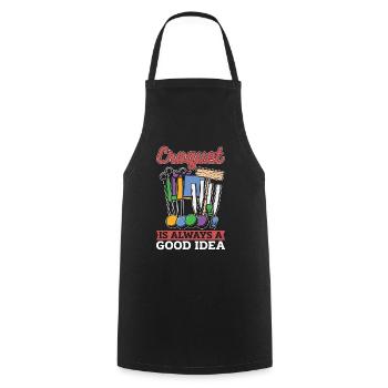 Croquet Is Always A Good Idea Loves Outdoor Game - Cooking Apron - black - Front - AI Model Male 185 dark (185cm)
