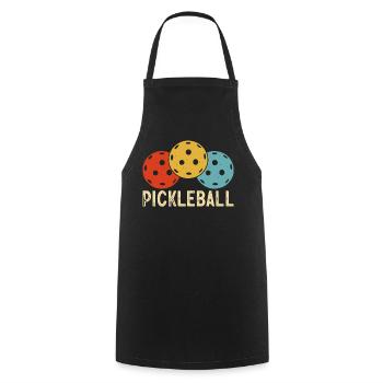 Pickleball - Tablier de cuisine - noir - Devant - AI Model Male 185 dark (185cm)