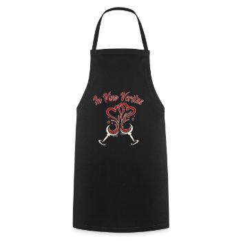 In Vino Veritas Prost Herz - Kochschürze - Schwarz - Vorne - AI Model Male 185 dark (185cm)