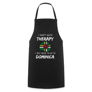 Dominique Idée de vacances sur les îles des Caraïbes - Tablier de cuisine - noir - Devant - AI Model Male 185 dark (185cm)