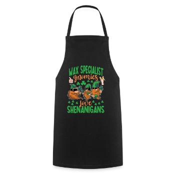 Spécialiste de la cire La Saint-Patrick de Shenanigan - Tablier de cuisine - noir - Devant - AI Model Male 185 dark (185cm)