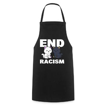 End Racism Anwalt gegen Rassismus - Kochschürze - Schwarz - Vorne - AI Model Male 185 dark (185cm)