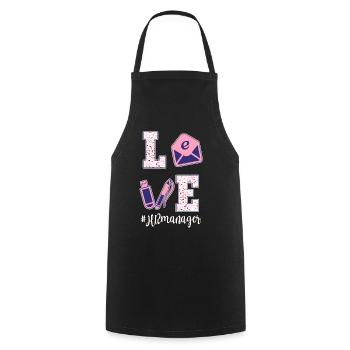 Liebe HR Manager Valentinstag - Kochschürze - Schwarz - Vorne - AI Model Male 185 dark (185cm)
