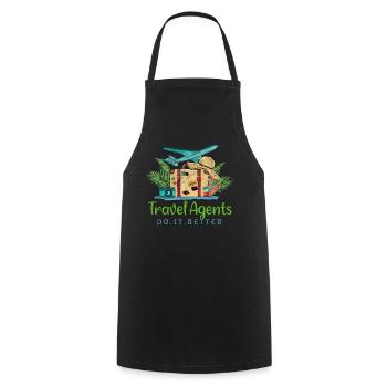 Travel Agents Do It Better Travel Agency - Cooking Apron - black - Front - AI Model Male 185 dark (185cm)