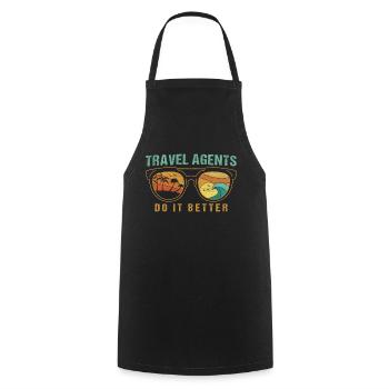 Travel Agents Do It Better Travel Agency - Cooking Apron - black - Front - AI Model Male 185 dark (185cm)