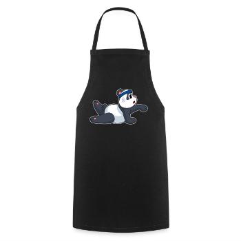 Panda Yoga Fitness Gymnastik - Kochschürze - Schwarz - Vorne - AI Model Male 185 dark (185cm)