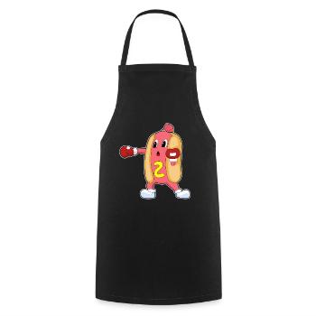Hot Dog Boxer Boxing Gloves Boxing - Cooking Apron - black - Front - AI Model Male 185 dark (185cm)