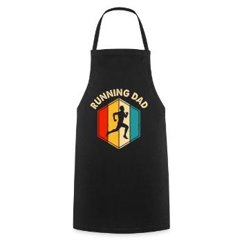 Jogging, Running, Marathon - Cooking Apron - black - Front - AI Model Male 185 dark (185cm)