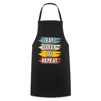 Disc jockey - Cooking Apron - black - Front - AI Model Male 185 dark (185cm)