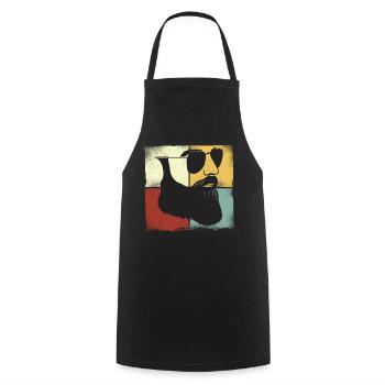 Beard Lover Bearded Man Retro - Cooking Apron - black - Front - AI Model Male 185 dark (185cm)