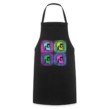 Beard Lover Bearded Man Retro - Cooking Apron - black - Front - AI Model Male 185 dark (185cm)
