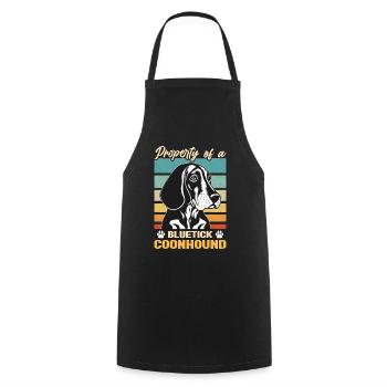 Coonhound Property Of Bluetick Retro Dog Breed - Cooking Apron - black - Front - AI Model Male 185 dark (185cm)