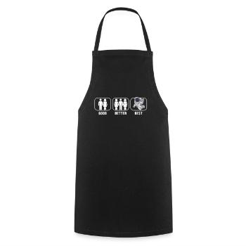 Good Better Best Astronaut Cosmonaut Spaceship - Cooking Apron - black - Front - AI Model Male 185 dark (185cm)