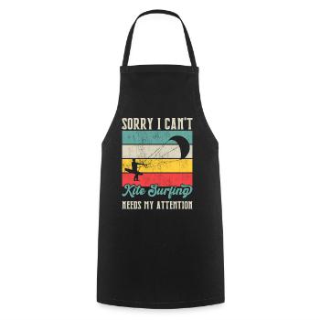 Kitesurf Kitesurfer Kiteboard Kitesurfing - Cooking Apron - black - Front - AI Model Male 185 dark (185cm)