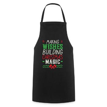 Holly Jolly Checkup Dental Christmas - Cooking Apron - black - Front - AI Model Male 185 dark (185cm)