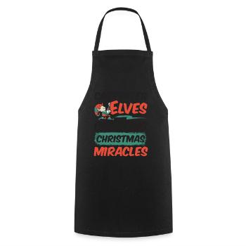 Christmas Cheers and Clean Teeth Dentistry - Cooking Apron - black - Front - AI Model Male 185 dark (185cm)