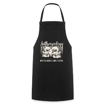 Anthropology Where The Answer Paleontology Science - Cooking Apron - black - Front - AI Model Male 185 dark (185cm)