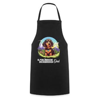 Alpenländische Dachsbracke - Kochschürze - Schwarz - Vorne - AI Model Male 185 dark (185cm)