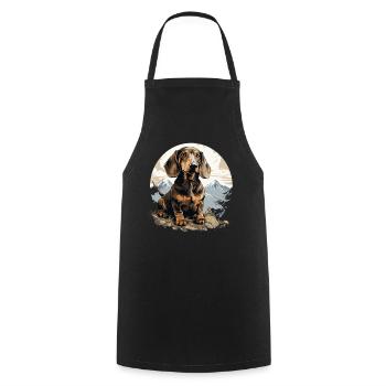 Alpine Badger Hound - Cooking Apron - black - Front - AI Model Male 185 dark (185cm)
