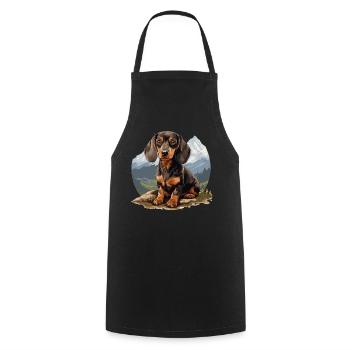 Alpine Badger Hound - Cooking Apron - black - Front - AI Model Male 185 dark (185cm)
