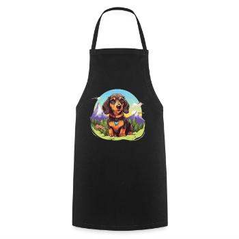 Alpine Badger Hound - Cooking Apron - black - Front - AI Model Male 185 dark (185cm)