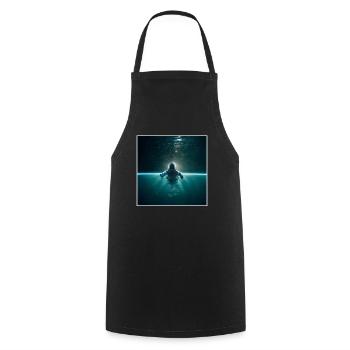 Taikonaut, Cosmonaut, Spaceship, Spaceman - Cooking Apron - black - Front - AI Model Male 185 dark (185cm)