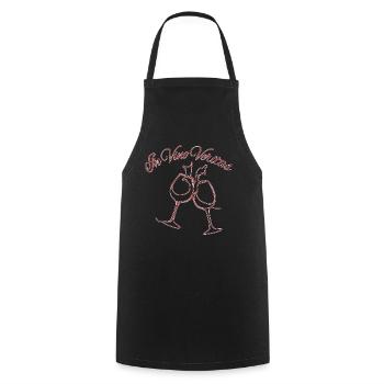 In Vino Veritas Sketched - Kochschürze - Schwarz - Vorne - AI Model Male 185 dark (185cm)